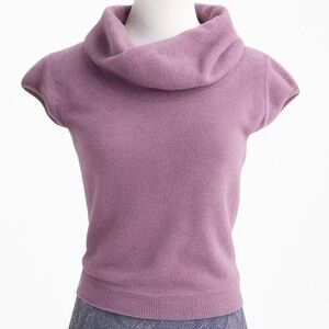 Free People Purple Angora Lambswool Cowl Neck Sweater | size small